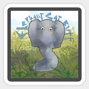 Google Eye Elephant Cat Butt Sticker